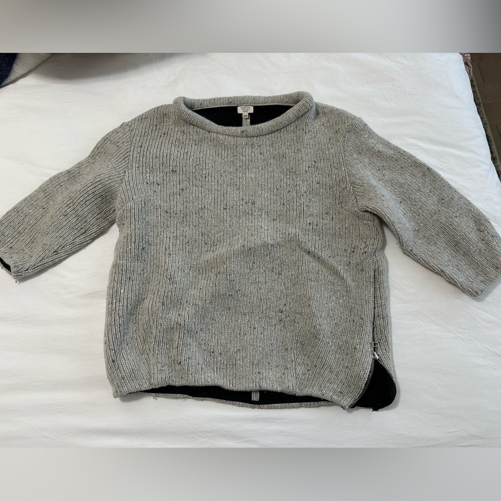 Wilfred Wool Sweater with Zip Side Detail - Picture 1 of 2